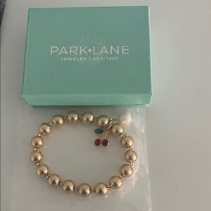 Park Lane Gold Bracelet with Red and Green Accents